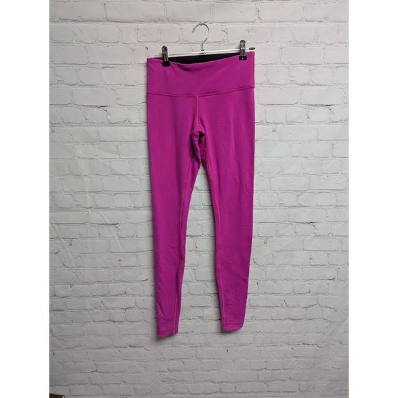 Lululemon Women's Reversible Wunder Under Leggings 4 Black/Hot Pink EUC 029 - Picture 3 of 9